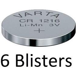 Foto van 6 stuks (6 blisters a 1 st) varta cr1216 wegwerpbatterij lithium