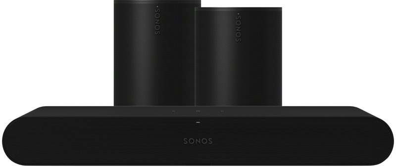 Foto van Sonos ray zwart + 2x era 100 zwart