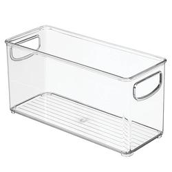 Foto van Idesign - opbergbox met handvaten, 10.2 x 25.4 x 12.7 cm, stapelbaar, kunststof, transparant - idesign kitchen binz