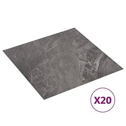 Foto van Vidaxl vloerplanken 20 st zelfklevend 1,86 m² pvc zwart patroon