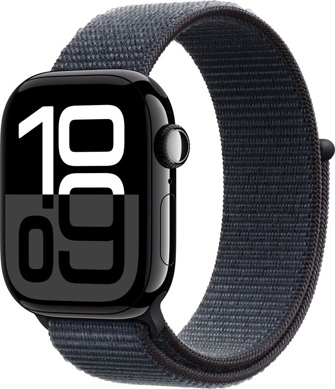 Foto van Apple watch series 10 42mm zwart sport loop