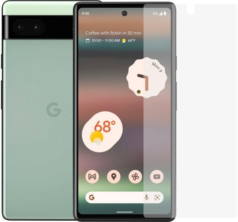 Foto van Google pixel 6a 128gb groen 5g + panzerglass screenprotector