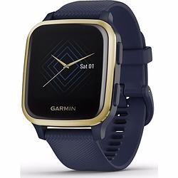 Foto van Garmin venu sq music edition - captain blue / light gold - gps-sport-smartwatch verbonden met gezondheid en welzijn