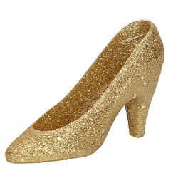 Foto van 1x gouden hakken/pumps kersthangers kerstversiering 10 cm - kersthangers