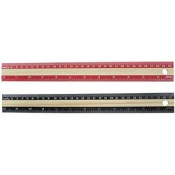 Foto van Craftline liniaal hout 30 cm zwart/rood - school liniaal - tekenen - meten