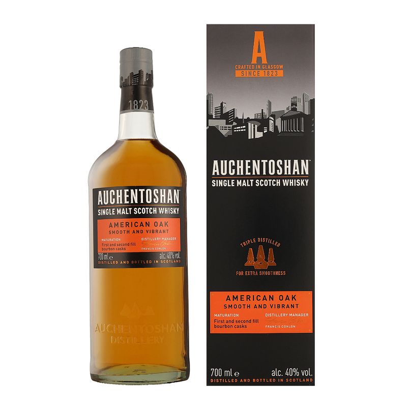 Foto van Auchentoshan american oak 70cl whisky + giftbox