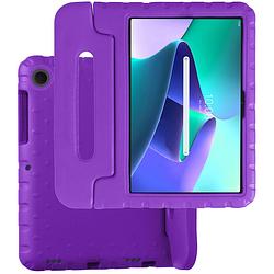 Foto van Basey lenovo tab m10 plus (3e gen) kinderhoesje foam case hoesje cover hoes - paars