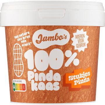 Foto van Jumbo 100% pindakaas met stukjes pinda 1kg