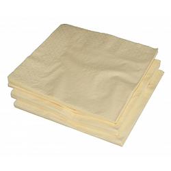 Foto van 25x creme kleur servetten 33 x 33 cm - feestservetten