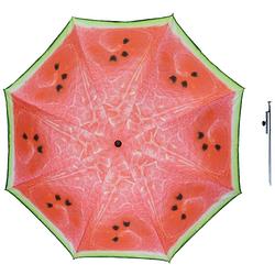 Foto van Parasol - watermeloen fruit - d160 cm - incl. draagtas - parasolharing - 49 cm - parasols