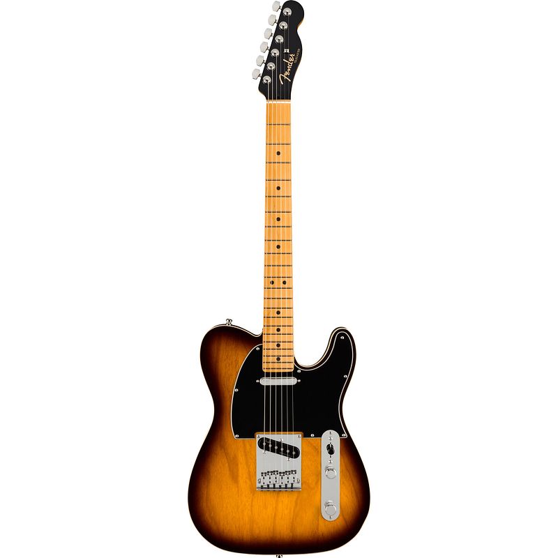 Foto van Fender american ultra luxe telecaster 2-color sunburst mn elektrische gitaar met koffer