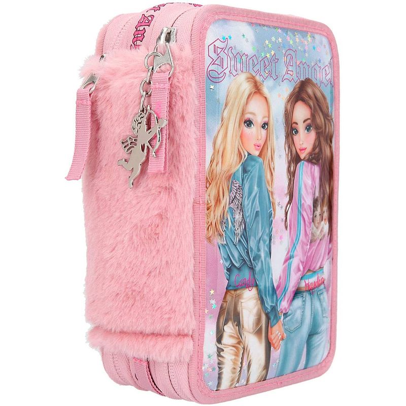 Foto van Topmodel etui kitchy angel 13 x 20 cm pluche roze 45-delig