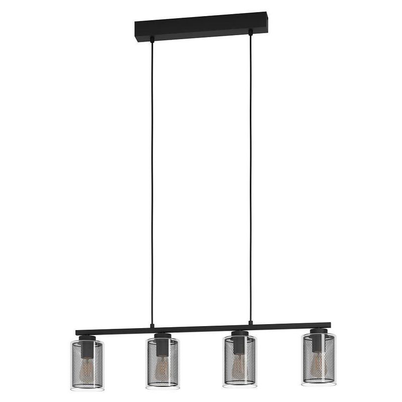 Foto van Eglo zocabon hanglamp - e27 - 81.5 cm - glas - zwart