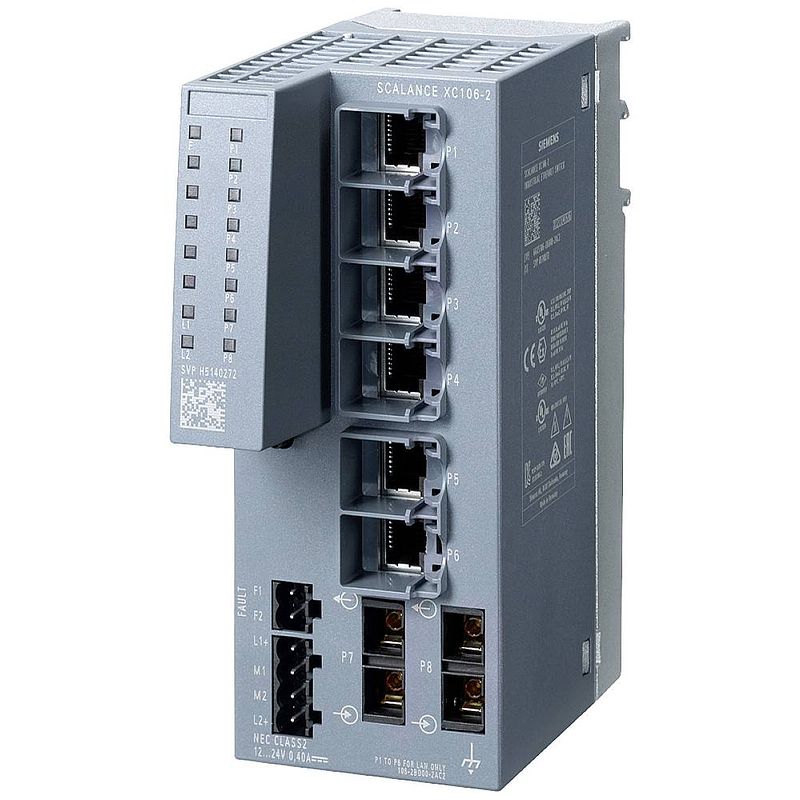 Foto van Siemens 6gk5106-2bd00-2ac2 netwerk switch 10 / 100 mbit/s