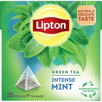 Foto van Lipton groene thee intense mint 20 stuks bij jumbo