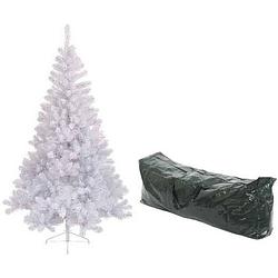 Foto van Witte kerst kunstboom imperial pine 210 cm - kunstkerstboom