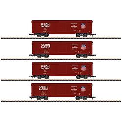 Foto van Märklin 82497 z set van 4 boxcars van de union pacific