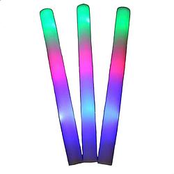 Foto van Led foam stick/lichtstaaf 10x stuks multi colour 45 cm - verkleedattributen