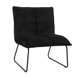Foto van Bronx71 velvet fauteuil malaga zwart.