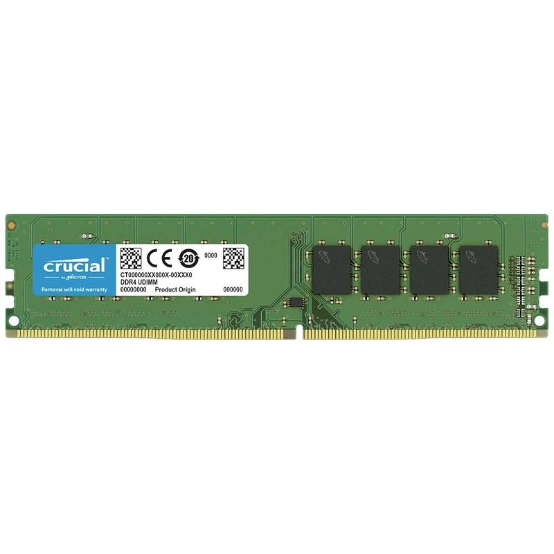 Foto van Crucial ct8g4dfra32a werkgeheugenmodule voor pc ddr4 8 gb 1 x 8 gb 3200 mhz 288-pins dimm cl22 ct8g4dfra32a