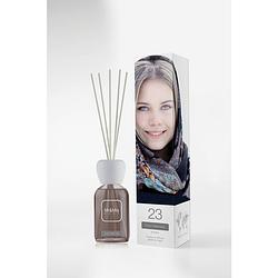 Foto van Mr & mrs fragrance - easy diffuser nr 23, 250 ml geur met geurstokjes siberian leather - polypropyleen - grijs