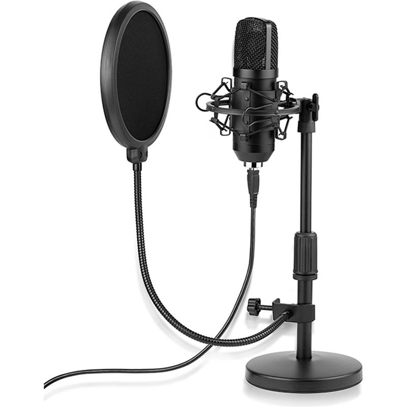 Foto van Tracer premium pro microfoon set met standaard en arm voor gaming & streaming
