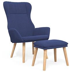 Foto van The living store relaxstoel - stoelen - 70x77x94 cm - blauw