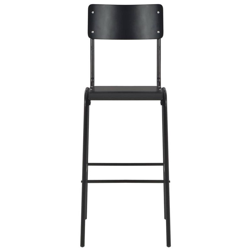 Foto van The living store barstoelen - 2-delige - zwart - 41.5 x 59 x 116.5 cm - stapelbaar