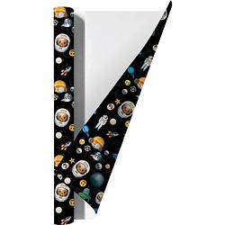 Foto van Emoji space kaftpapier voor schoolboeken - 200 x 70 cm - 6 rollen