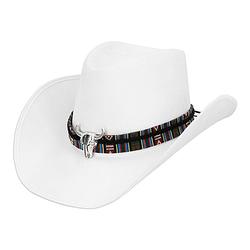 Foto van Boland party carnaval verkleed cowboy hoed rodeo - wit - volwassenen - polyester - verkleedhoofddeksels
