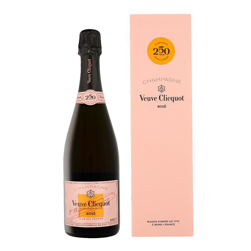 Foto van Veuve clicquot rose 250 ans 75cl wijn + giftbox