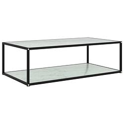 Foto van Vidaxl salontafel 120x60x35 cm gehard glas wit