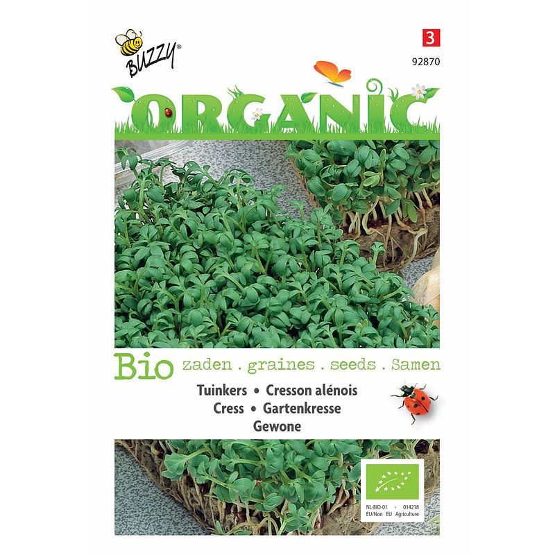 Foto van 5 stuks organic tuinkers gewone (skal 14725)