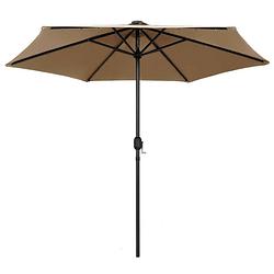 Foto van The living store tuinparasol - grijs - 270 x 236 cm - led-verlichting