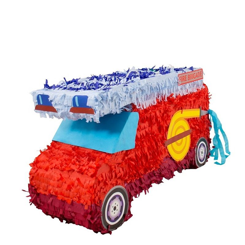 Foto van Pinata rode brandweerwagen 52 cm - pinatas