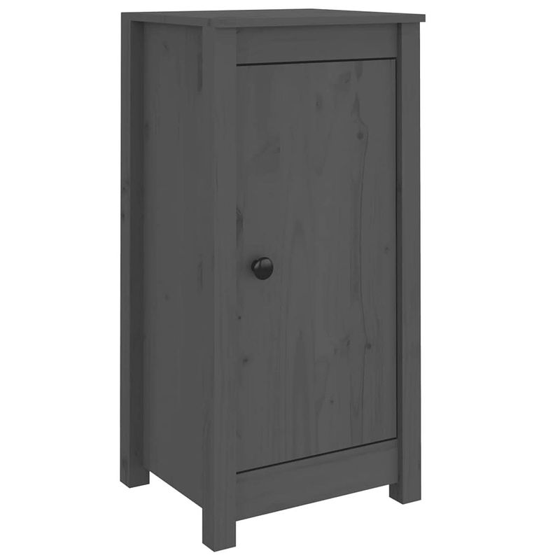 Foto van Vidaxl dressoir 40x35x80 cm massief grenenhout grijs