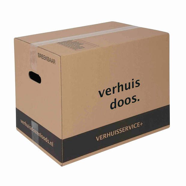 Foto van Verhuisdozen - 10 stuks - 60 liter - extra stevige verhuisdoos - dubbel golf karton