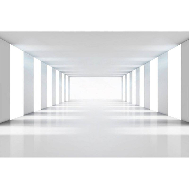 Foto van Dimex white corridor vlies fotobehang 375x250cm 5-banen