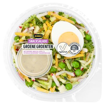 Foto van Jumbo snacksalade groene groenten 200g