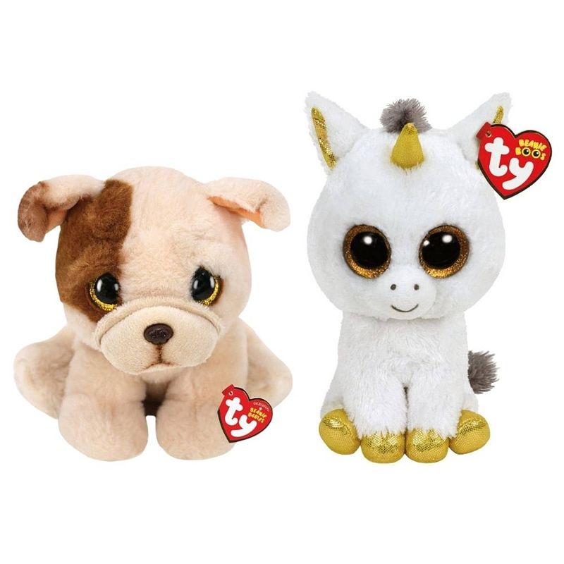 Foto van Ty - knuffel - beanie buddy - houghie dog & pegasus unicorn