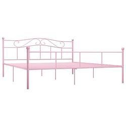 Foto van The living store metalen bedframe - elegante en klassieke sfeer - massieve constructie - sterke lattenbodem -