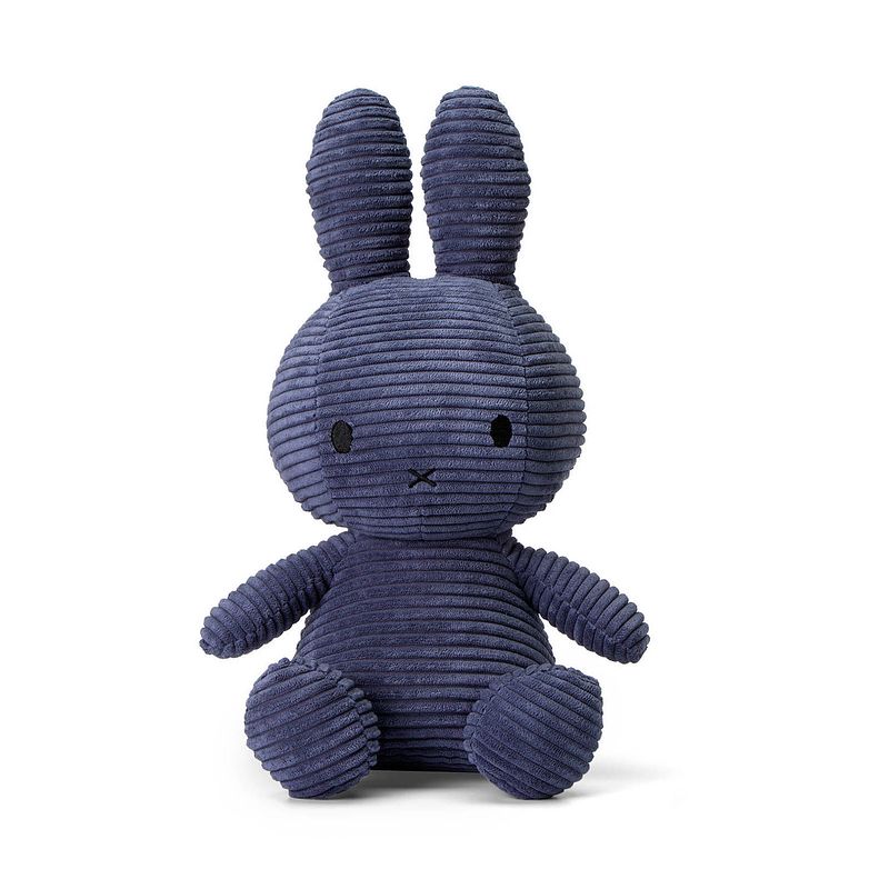 Foto van Nijntje corduroy knuffel donkerblauw - 33 cm