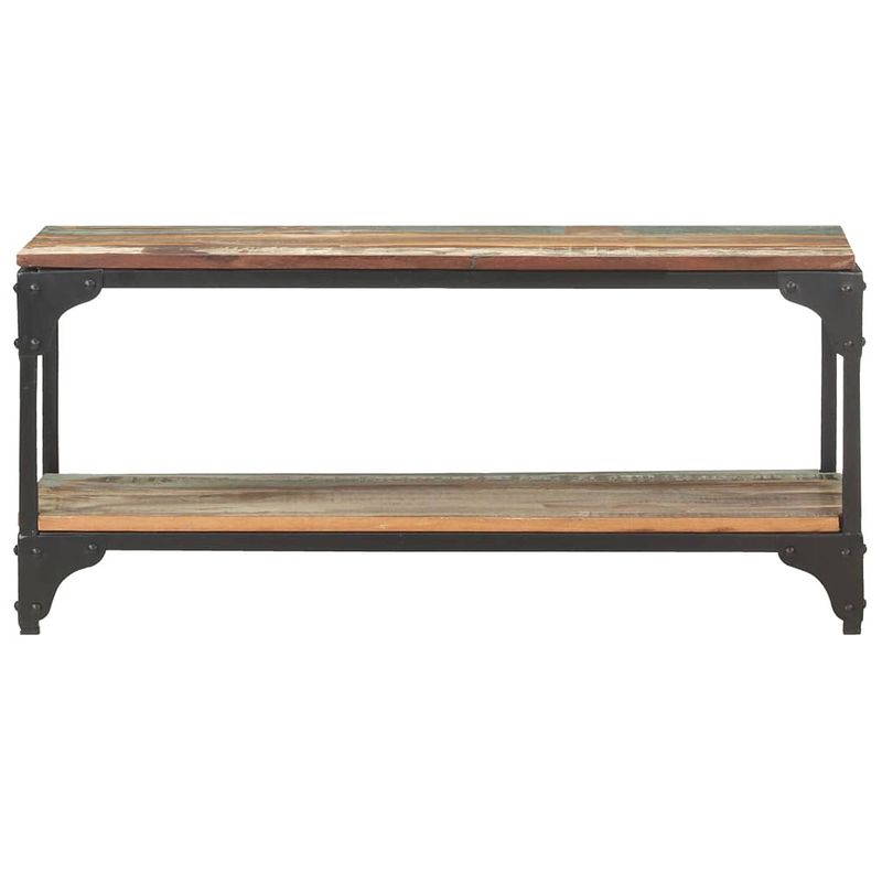 Foto van The living store salontafel hout - gerecycled - industriële stijl - 90x30x40 cm