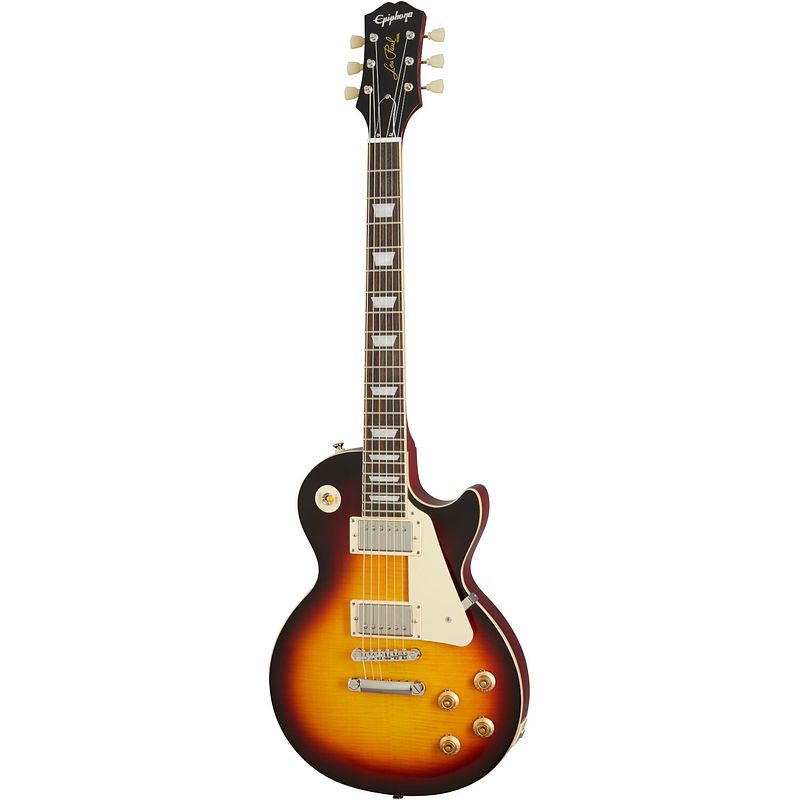 Foto van Epiphone 1959 les paul standard aged dark burst elektrische gitaar met koffer