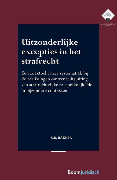 Foto van Uitzonderlijke excepties in het strafrecht - s.r. bakker - ebook (9789051891942)