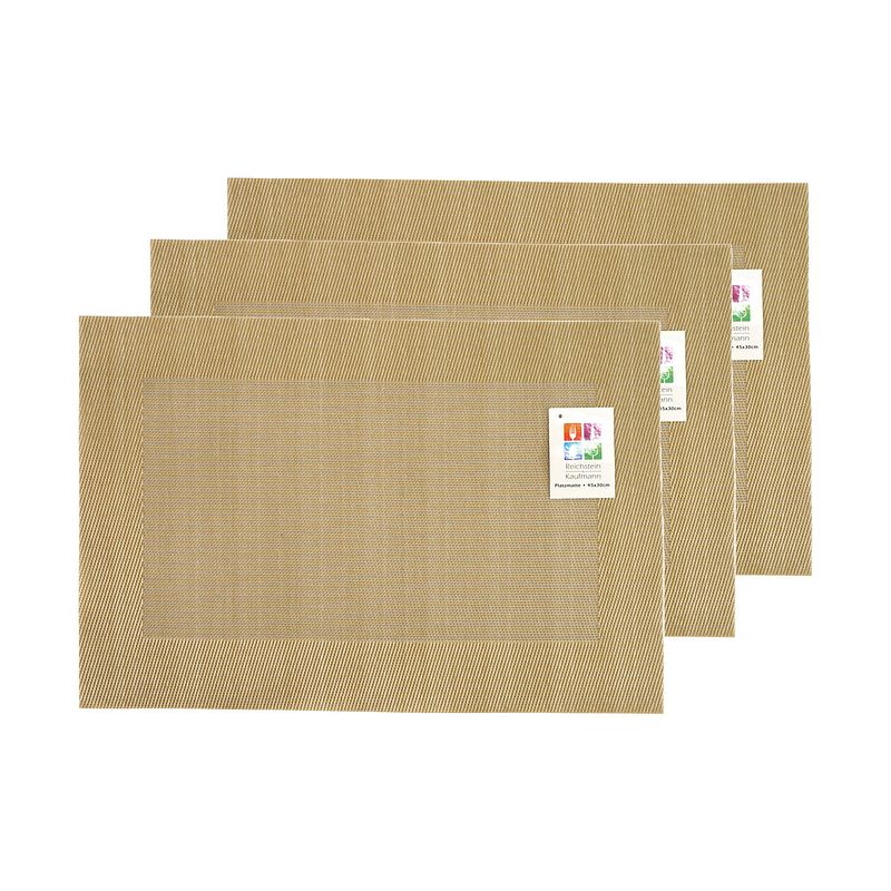 Foto van Placemats hampton - 6x - goud - pvc - 30 x 45 cm - placemats