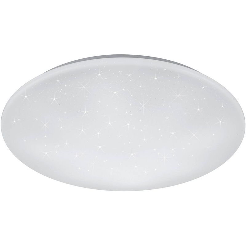 Foto van Led plafondlamp - trion ster - 27w - aanpasbare kleur - dimbaar - afstandsbediening - sterlicht - rond - mat wit -