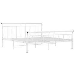 Foto van The living store metalen bedframe - comfort - bedframes - 208 x 206 x 90 cm - wit