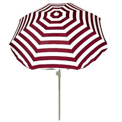 Foto van Summertime parasol rood / wit 180 cm