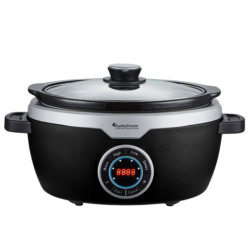 Foto van Turbotronic sc100 digitale slow cooker met timer - 3.5l - 190w - zwart